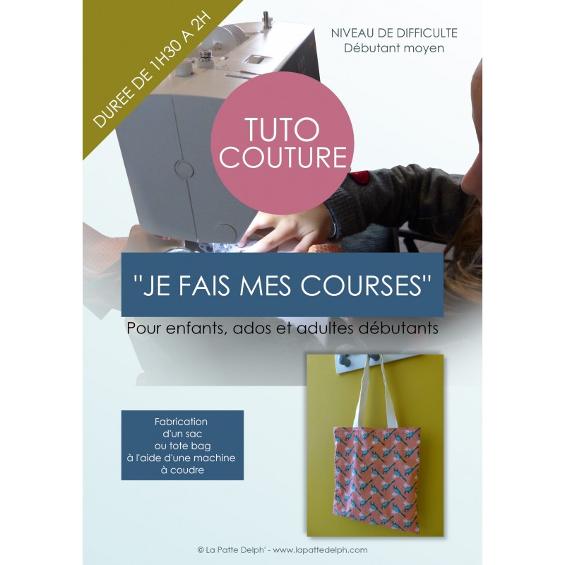 Tutoriel de couture - Tote bag - Facile avec tutoriel pour apprendre à coudre