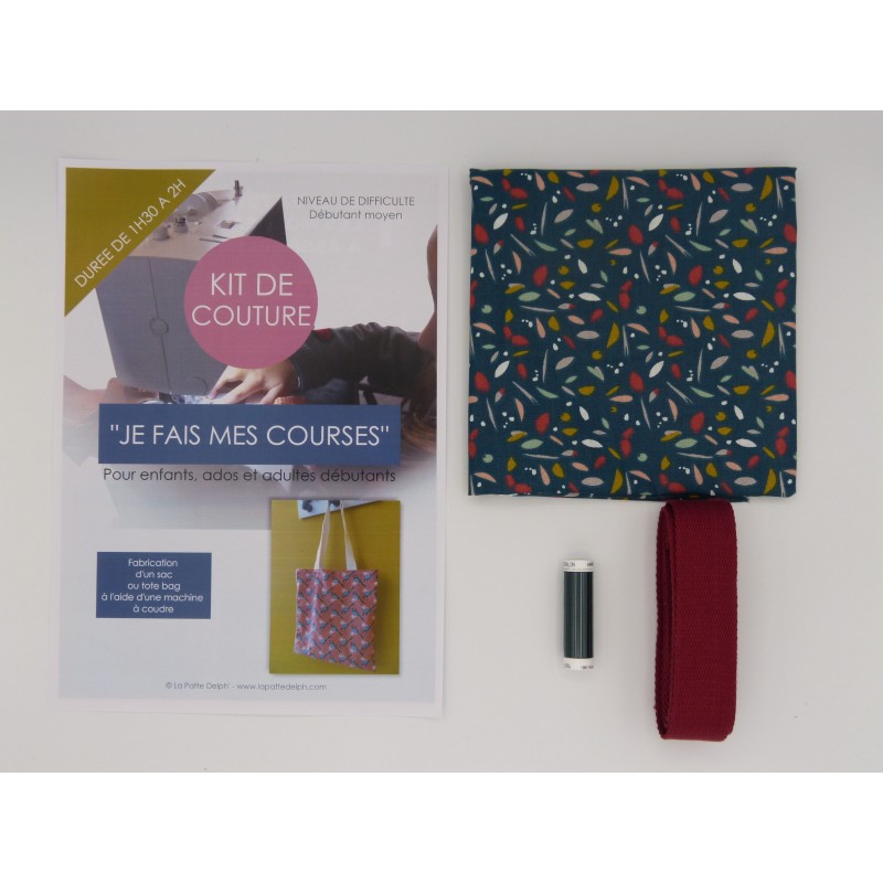 Kit de couture - Courses Tote Bag - Facile avec tutoriel pour apprendre à coudre Kit de couture - Courses Tote Bag - Facile avec tutoriel pour apprendre à coudre