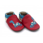 Chaussons enfant en cuir souple Victor le Dinosaure