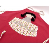 Tablier fille : Poupette fuchsia. Fait main et unique