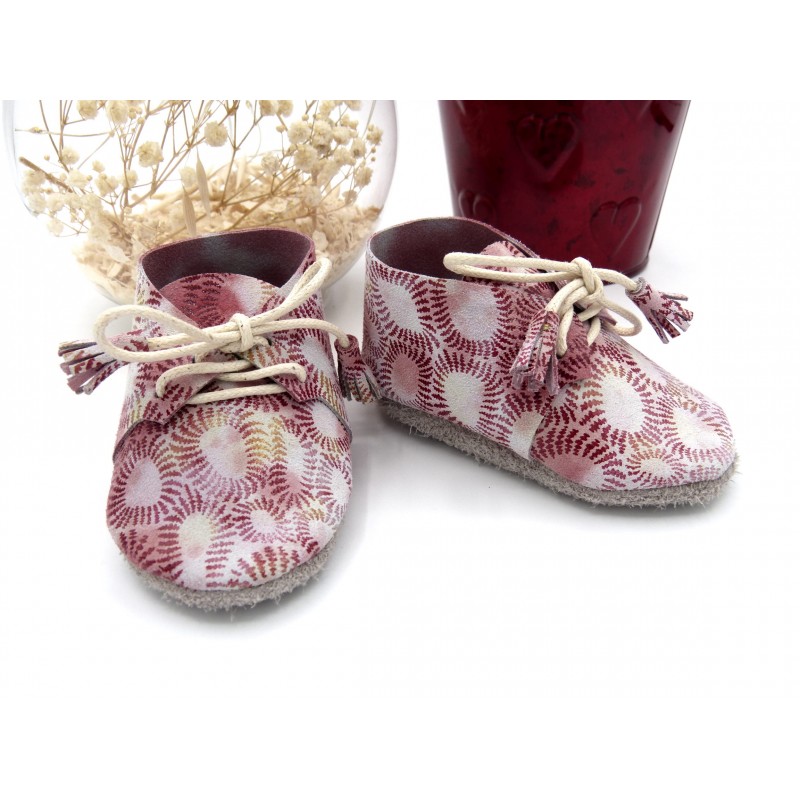 Chaussures En Cuir Bebe 18 19 Motifs Rouge