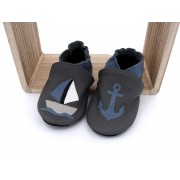 Chaussons en cuir souple - Mon Bateau