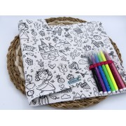 Planche à coloriage : Lama / princesse