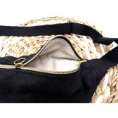 Sac banane - Noir. 2 poches, 2 fermetures