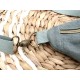 Sac banane - Smoke green. Lin lavé, pour l'été. Mousqueton laiton