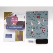 Kit de couture - Je fais mes courses - Tote bag- Hello