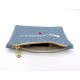 Trousse, pochette en Chambray de coton : personnalisée, fait main