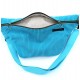 Sac banane - turquoise. Velours côtelé et matelassé indien, poche au dos