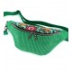 Sac banane - prairie vert. Velours côtelé, matelassé indien pour l'été.