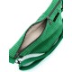 Sac banane - vert prairie. Velours côtelé et matelassé indien, poche au dos
