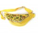 Sac banane - jaune colza. Velours côtelé et matelassé indien, pour l'été. Fabriqué en France