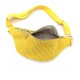 Sac banane - Jaune colza. Velours côtelé et matelassé indien, pour l'été. Fabriqué en France