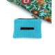 Porte-monnaie, en velours côtelé et matelassé indien, Turquoise : pour l'été, fabriqué en France