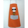 Tablier enfant : Ptit chef orange. Utilisation simple