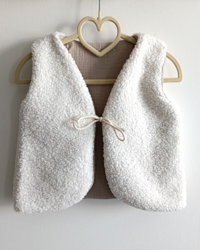 Gilet de berger ivoire : chaud et doux