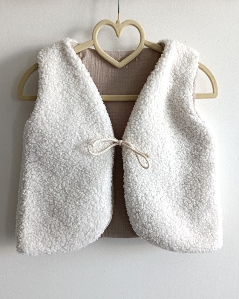 Gilet de berger ivoire : chaud et doux