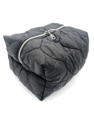 Trousse de toilette : Cœur pailleté matelassée. Original.