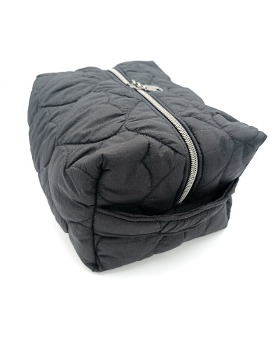 Trousse de toilette : cœur pailleté matelassée. Imperméable.