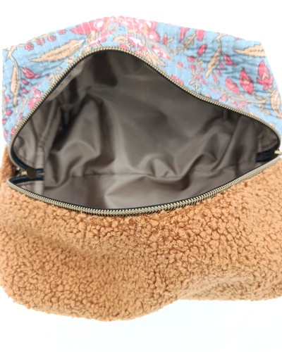 Trousse de toilette : Camel Indien . Imperméable, double curseurs.